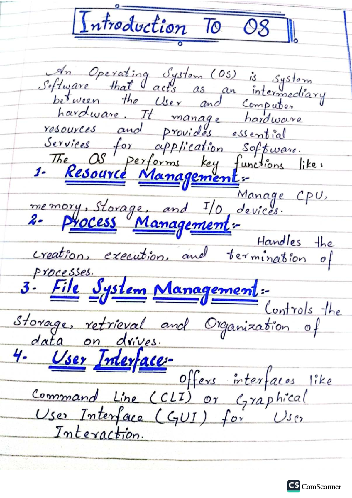 CS 08 Lecture Notes: Understanding Operating Systems and Process ...