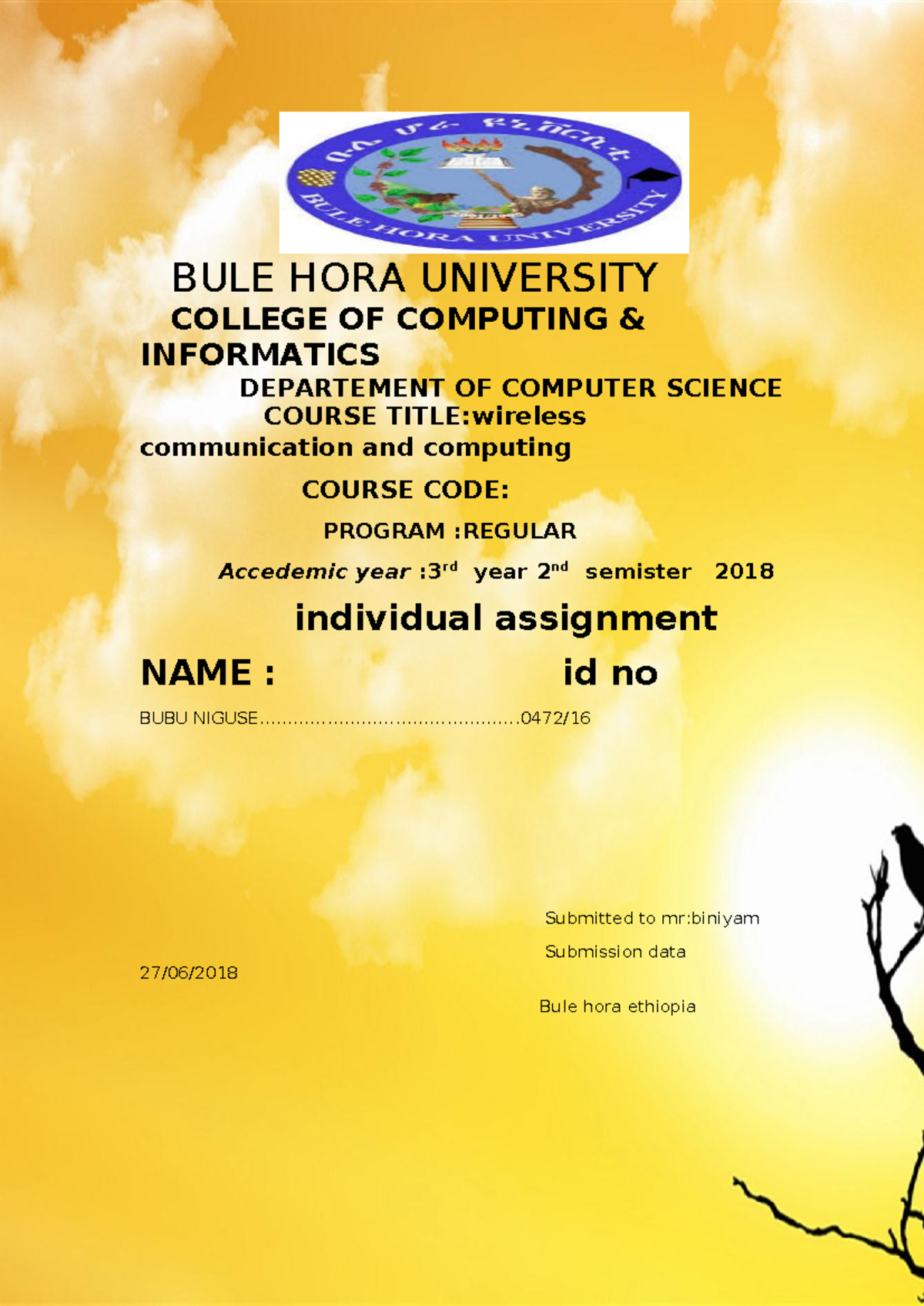 Wireless Communication and Mobile Computing (CS 3rd Year, 2nd Sem ...