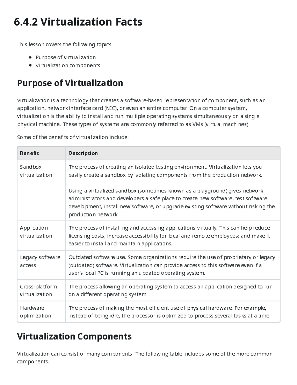 CompTIA Virtualization Overview: Concepts and Components - 6.4 ...