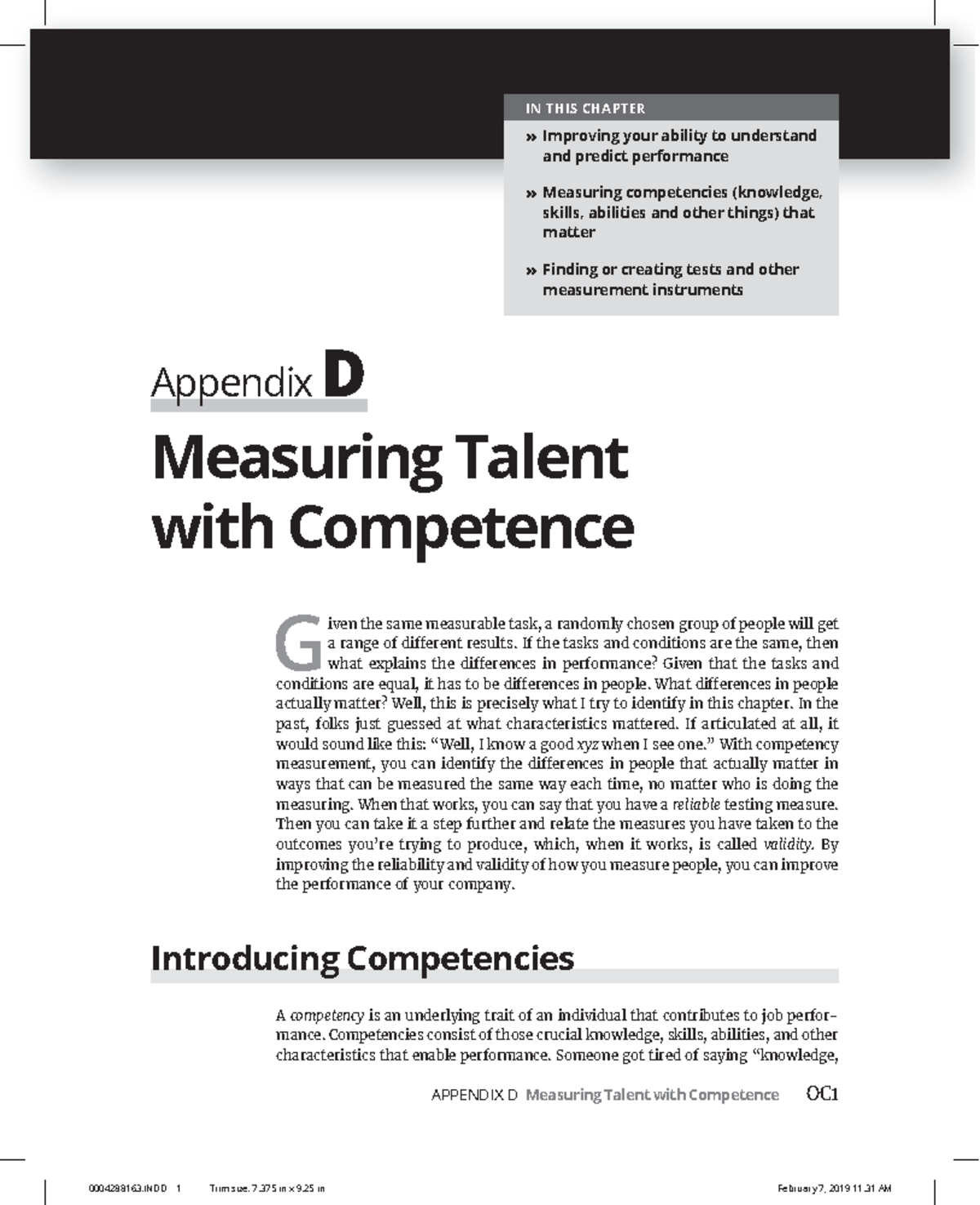 Title: People Analytics for Dummies: Appendix D - Competence ...