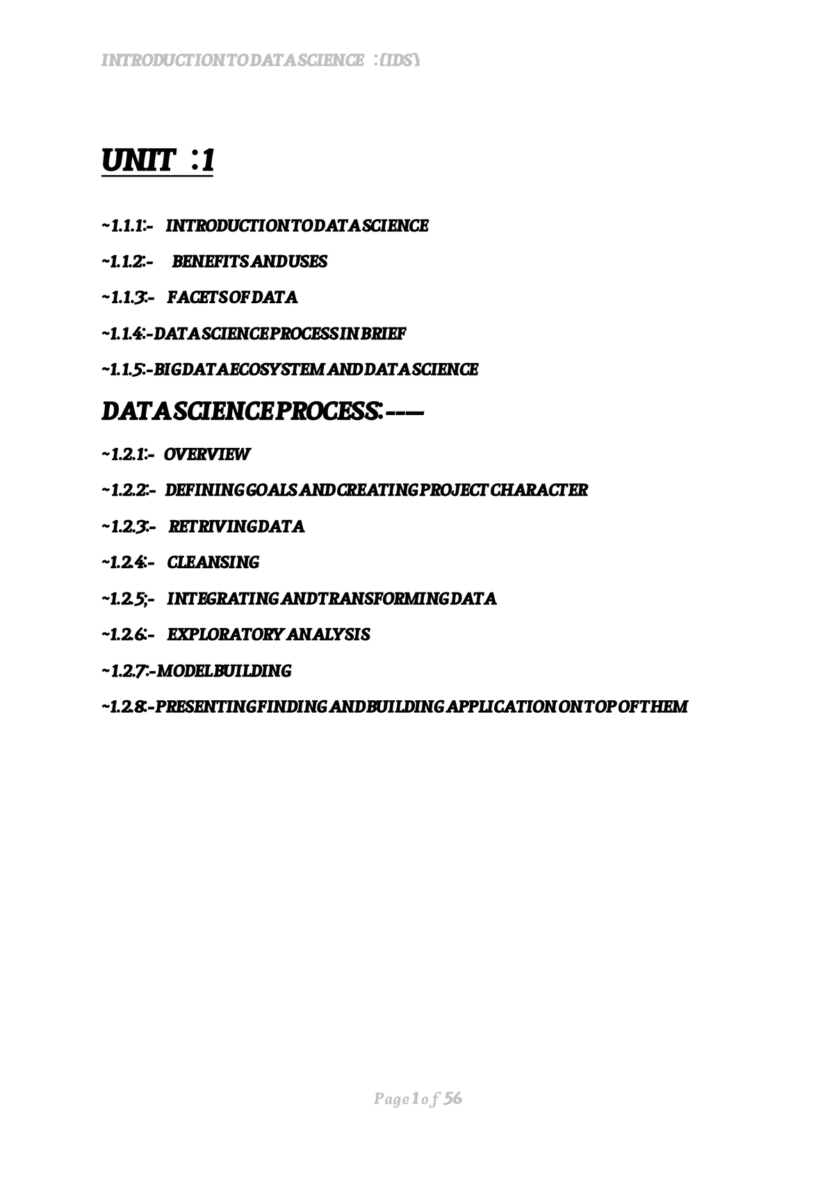 IDS R23 - Comprehensive Guide to Introduction to Data Science - Studocu