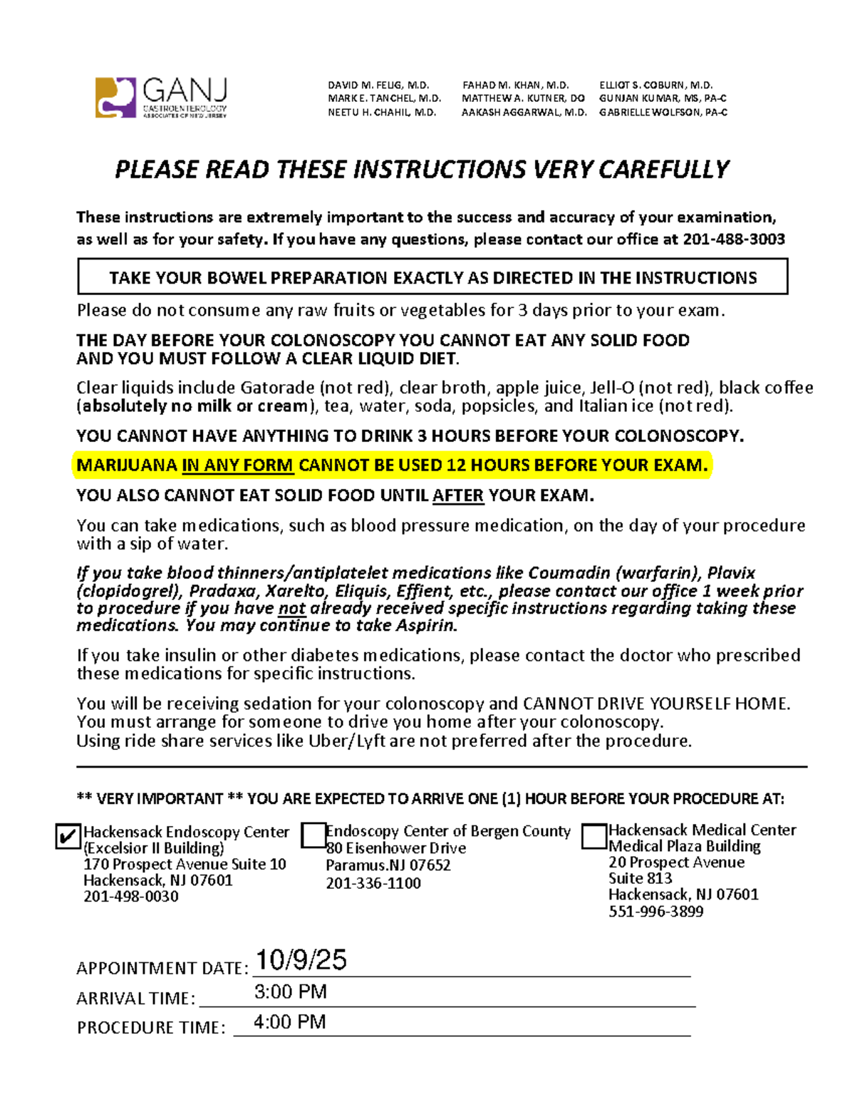 Colonoscopy Prep Instructions - FGGHBSDHSTH - Studocu