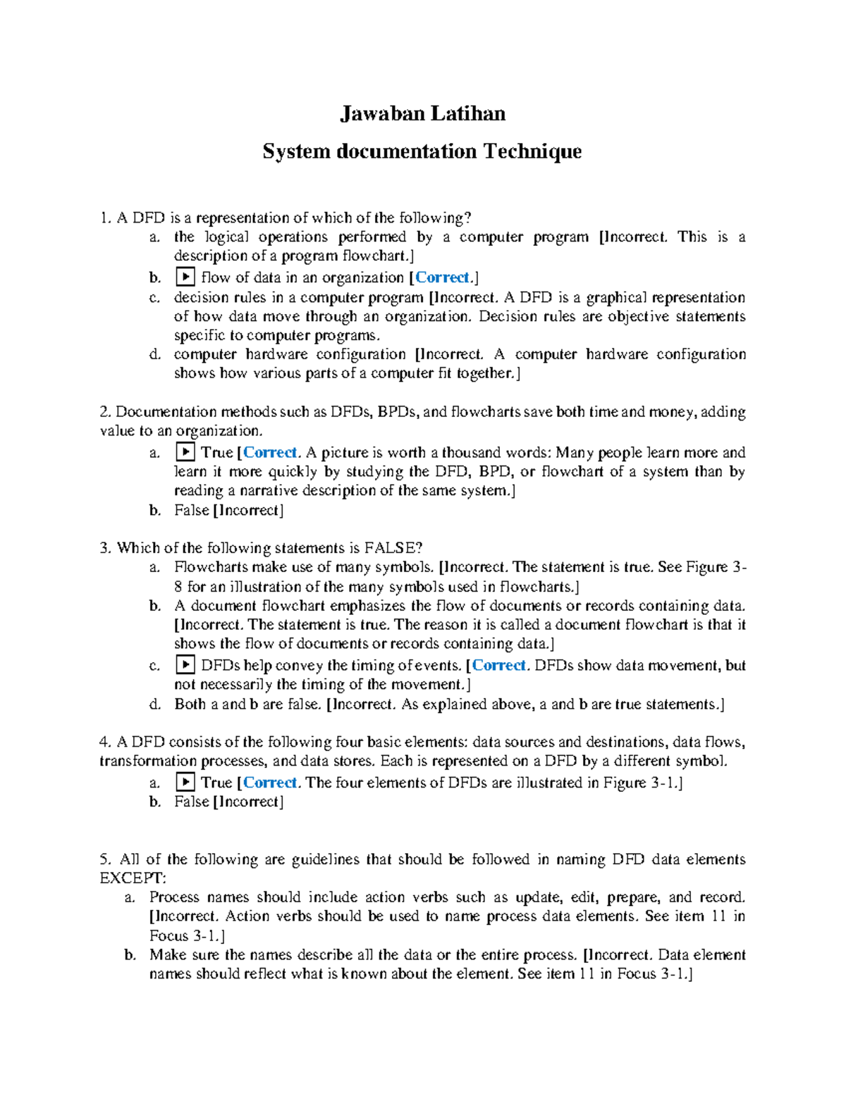 Latihan SDT - DFD Questions and Answers 3 - Studocu