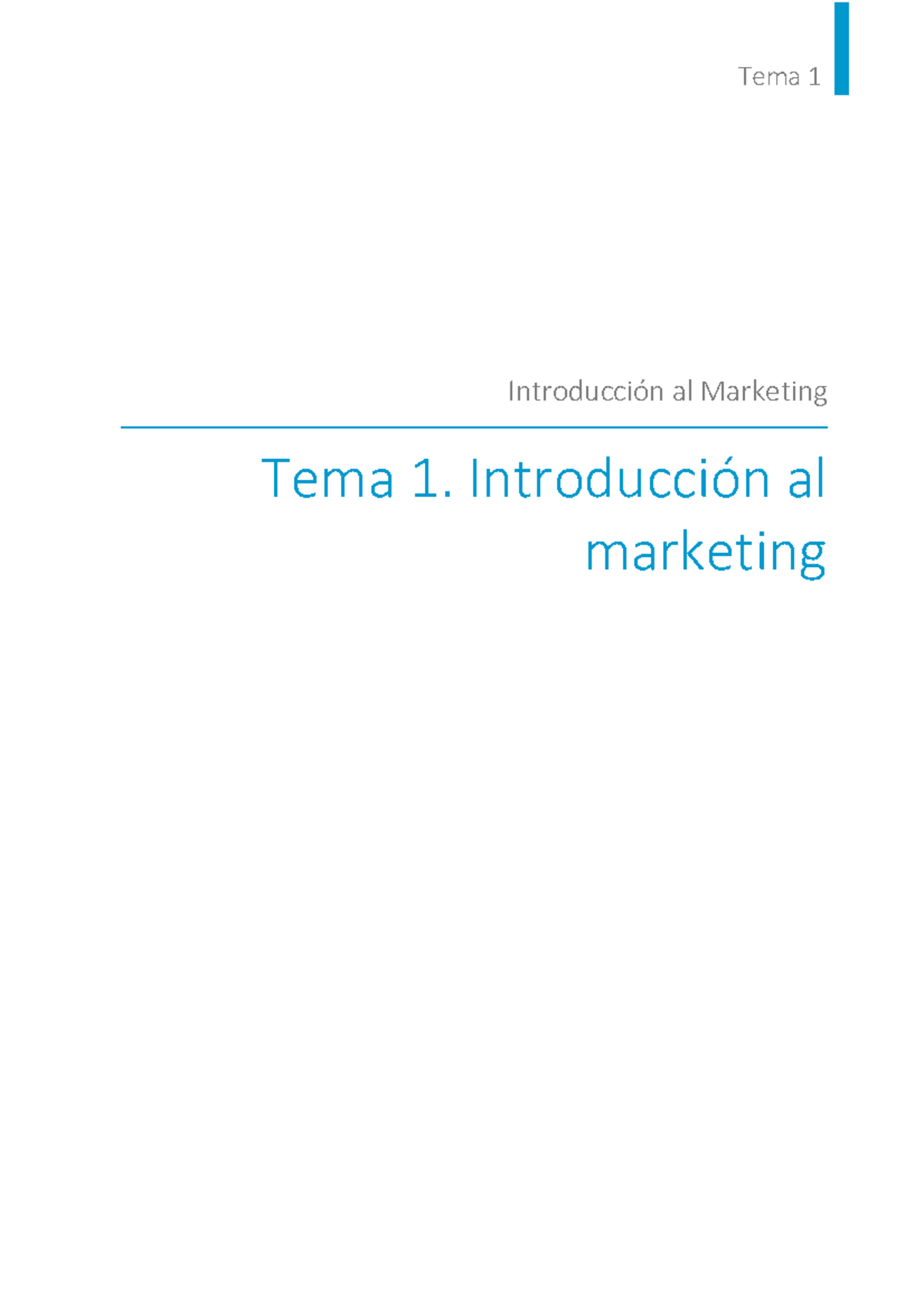 Tema 1 IM - Tema 1 de Introducción al Marketing de la UNIR - Tema 1 ...
