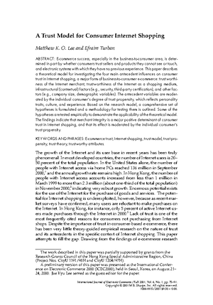 A conceptual model of perceived customer value in e‐commerce A ...