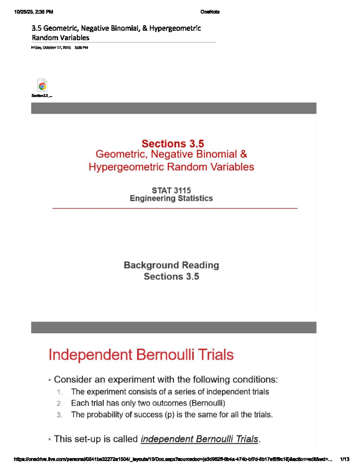 STAT 3115 Exam 2: Geometric, Negative Binomial & Hypergeometric Random ...