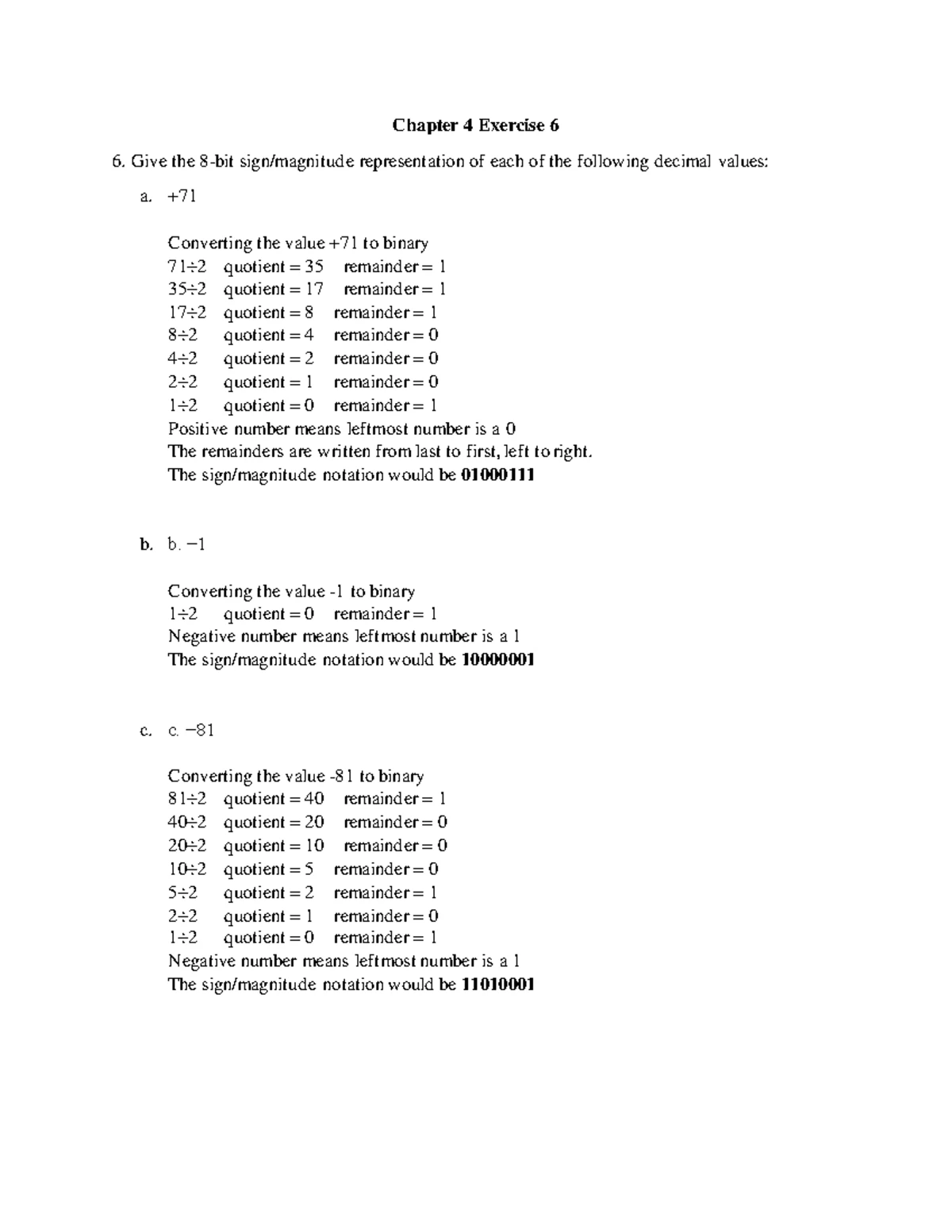 Comp 200, Assignment 2 - Assignment 2 Chapter 4 In chapter 4 I found ...