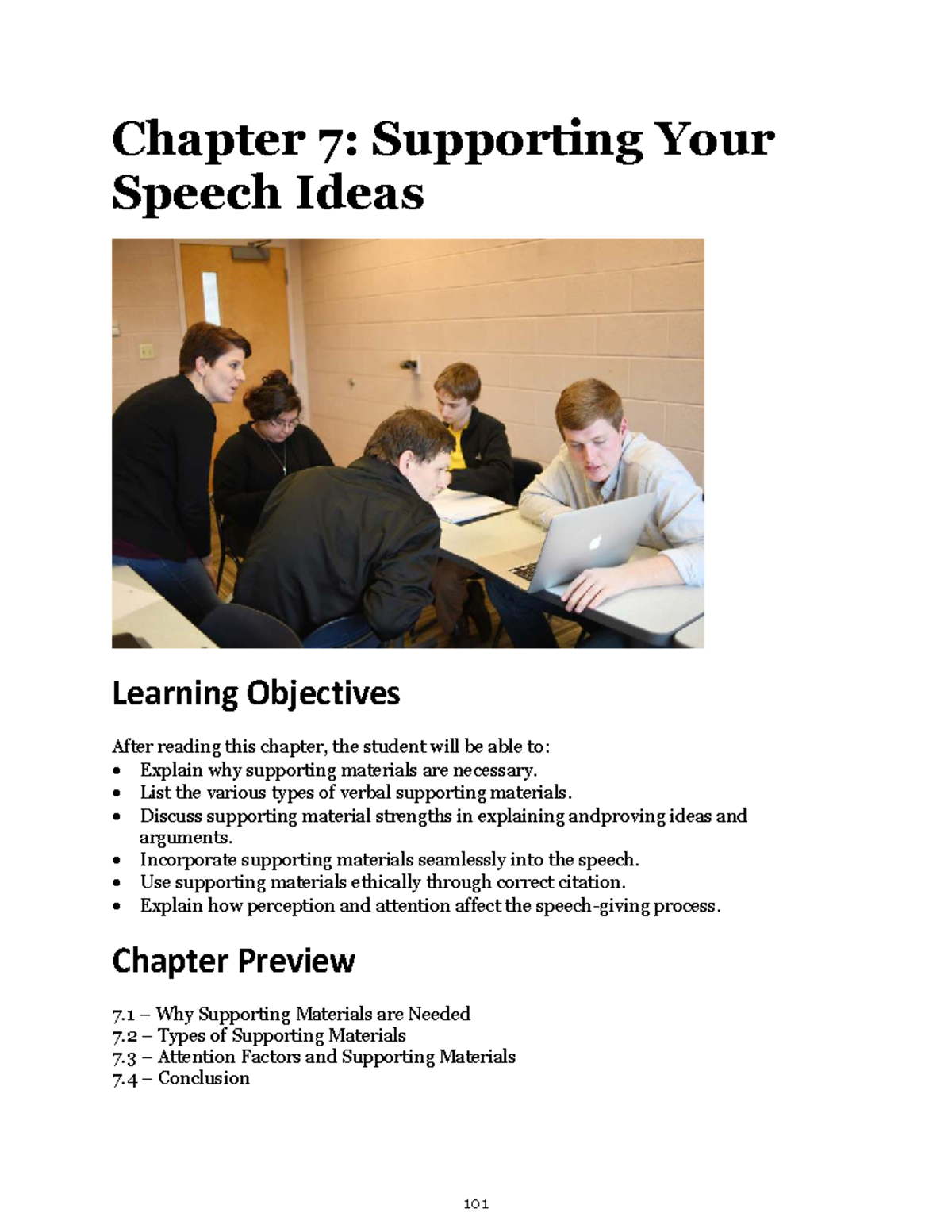 Chapter 7: Supporting Your Speech Ideas - Studocu