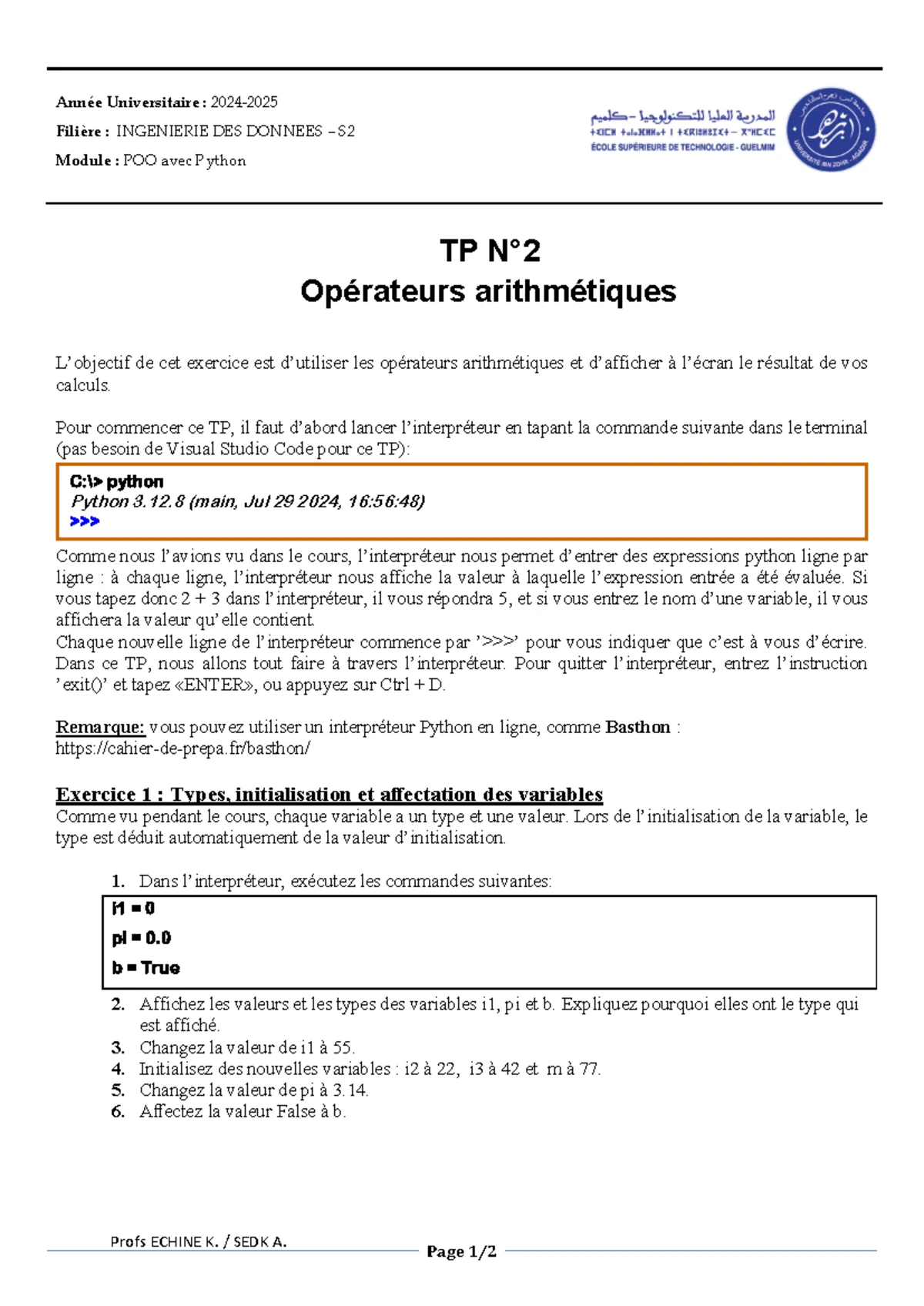 TP1 Installation et Configuration de Python et VS Code - Studocu