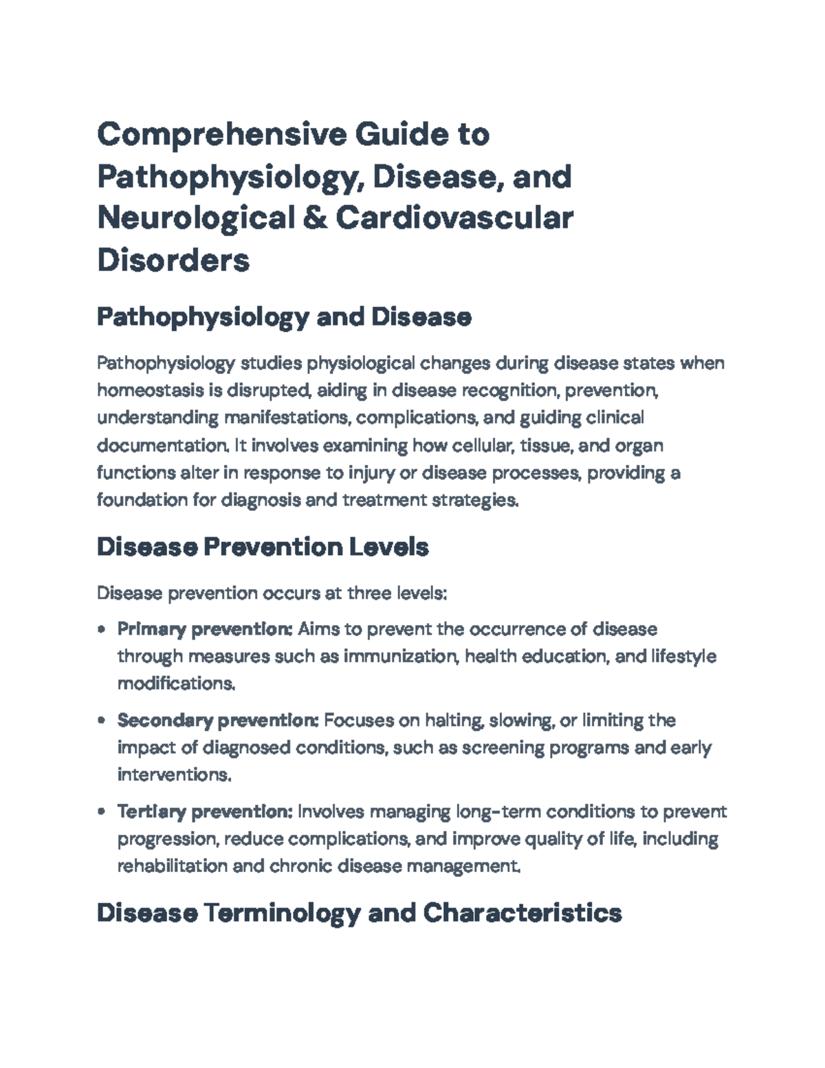 Comprehensive Guide to Pathophysiology & Cardiovascular Disorders ...