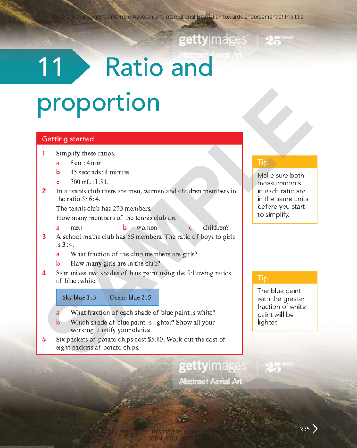 Cambridge Mathematics Learners Book 9: Ratios and Proportions Exercises ...