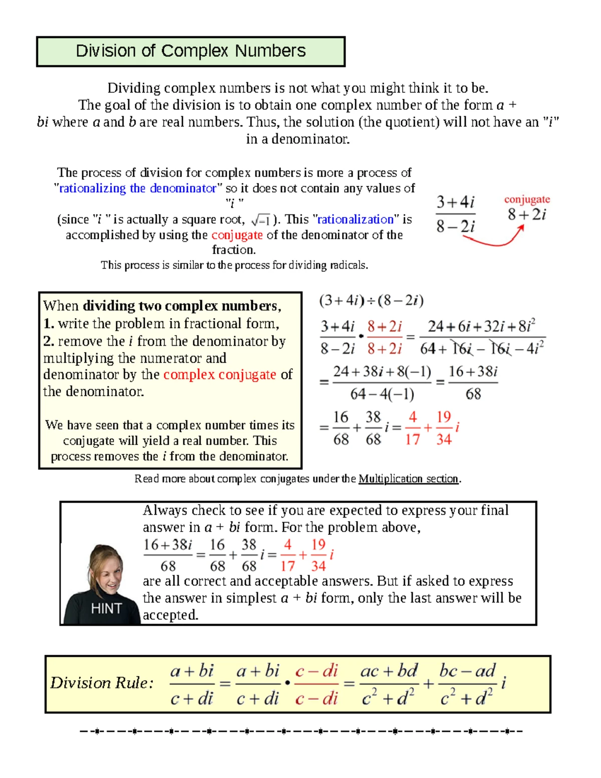 Graphing Complex Numbers in the Argand Plane - Math A2 Notes - Studocu