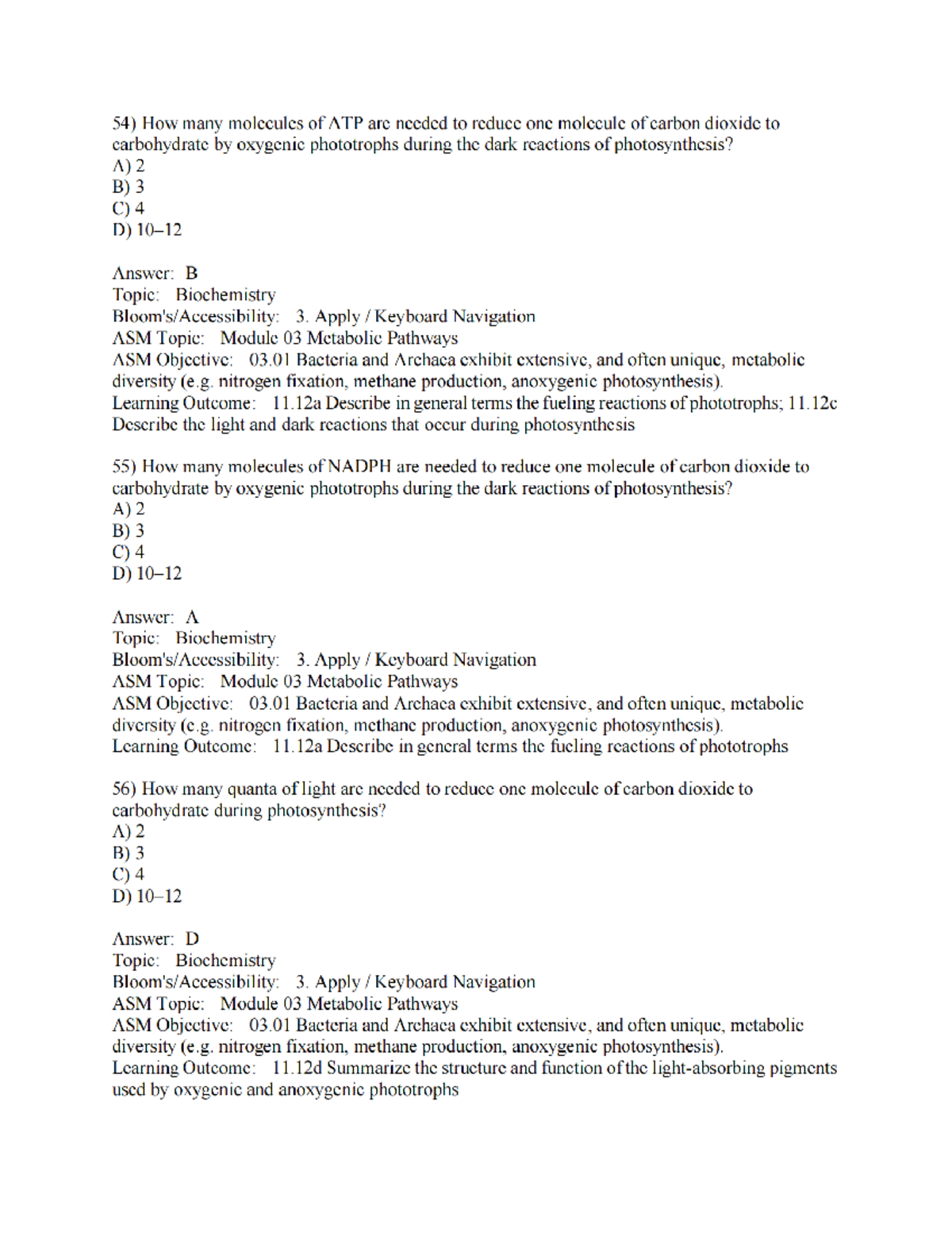 Biochemistry 3: ATP and NADPH Requirements in Photosynthesis - Studocu