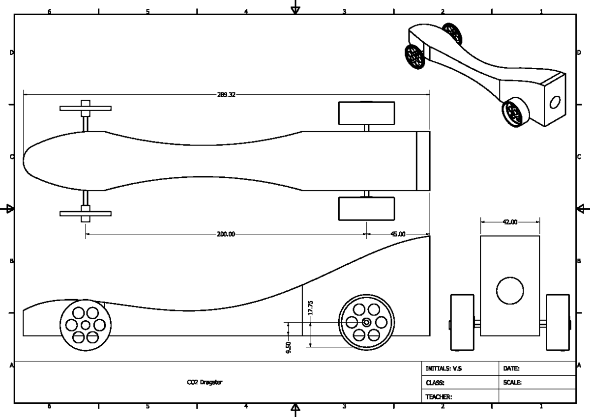C02 Dragster 2 Sketch - 6 5 4 3 2 1 D D 289 C C 42 200 45 B B 17 9 A A ...