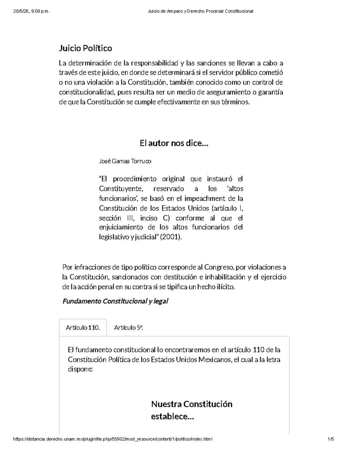 Juicio de Amparo y Derecho Procesal Constitucional u10: Análisis y ...