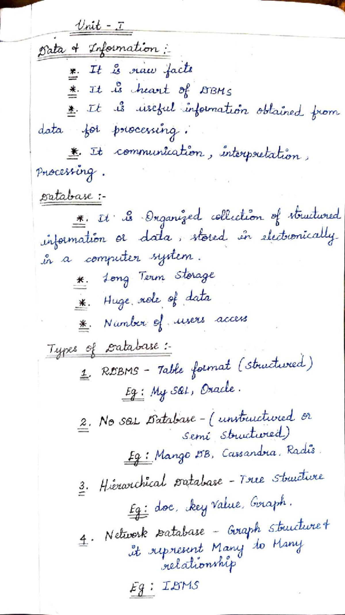 RDBMS Overview: Key Concepts and Data Management Techniques - Studocu
