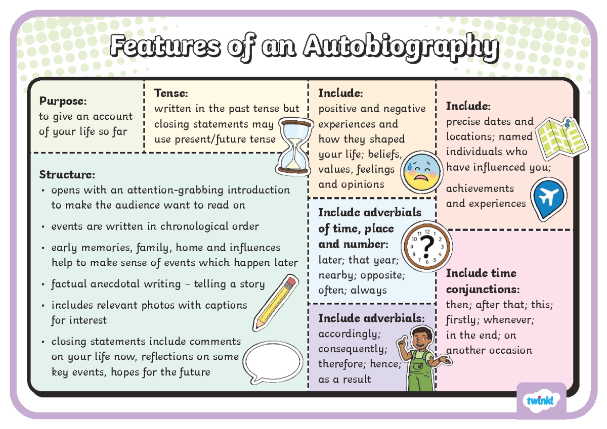 Features of an Autobiography: Key Elements & Structure Guide - Studocu