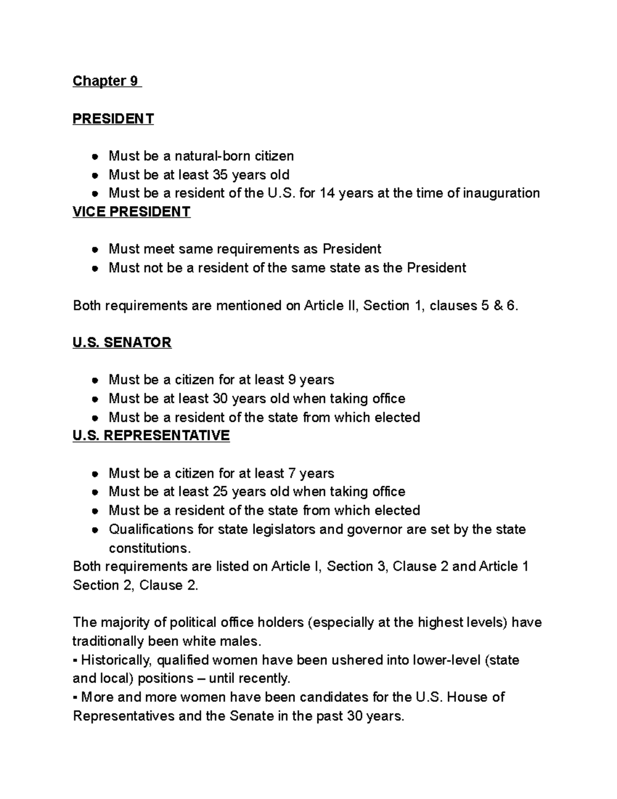 AG9 - American government notes on chapter 9. - Deprecated API usage ...