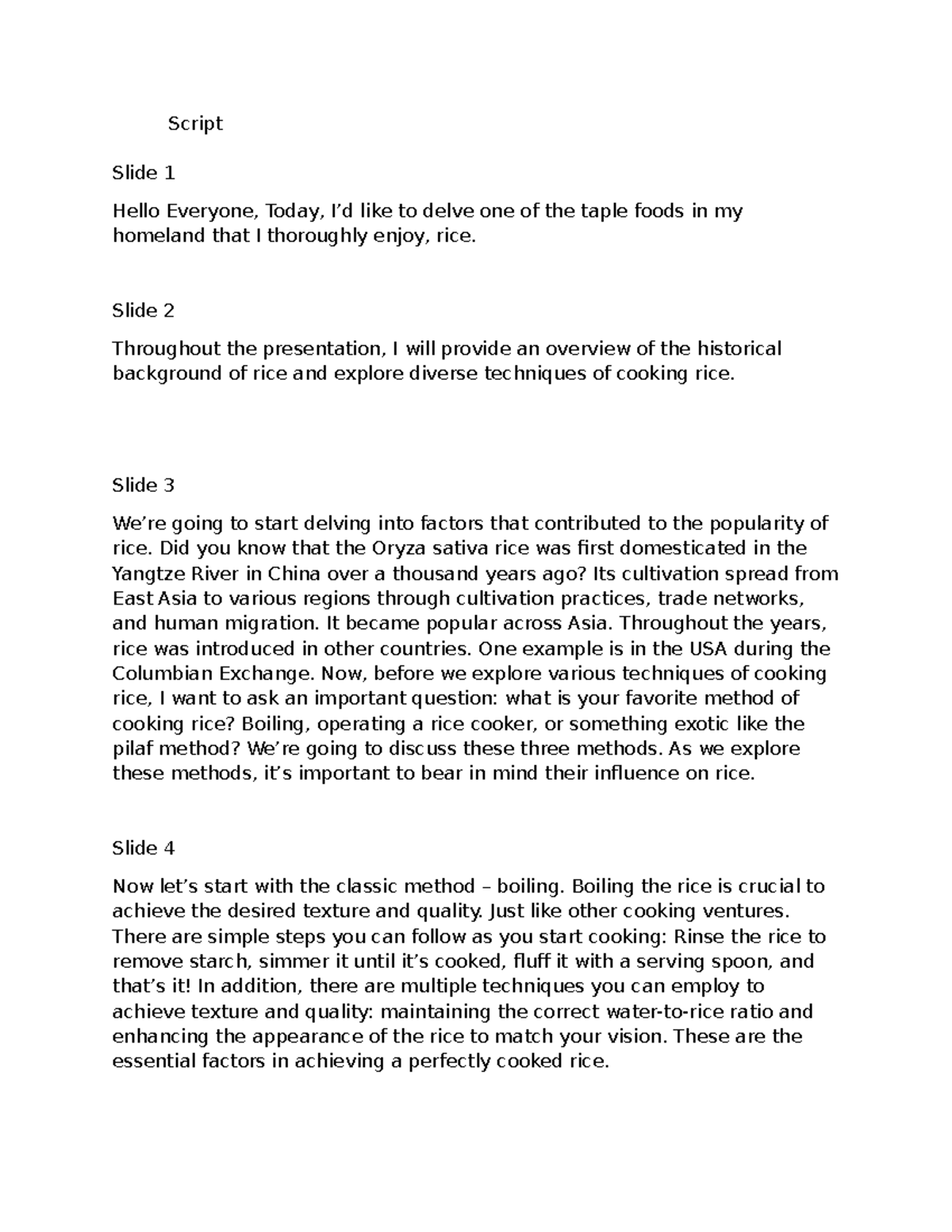Script Template - xxxxxxxxxxxxxxxxxx - Script Slide 1 Hello Everyone ...