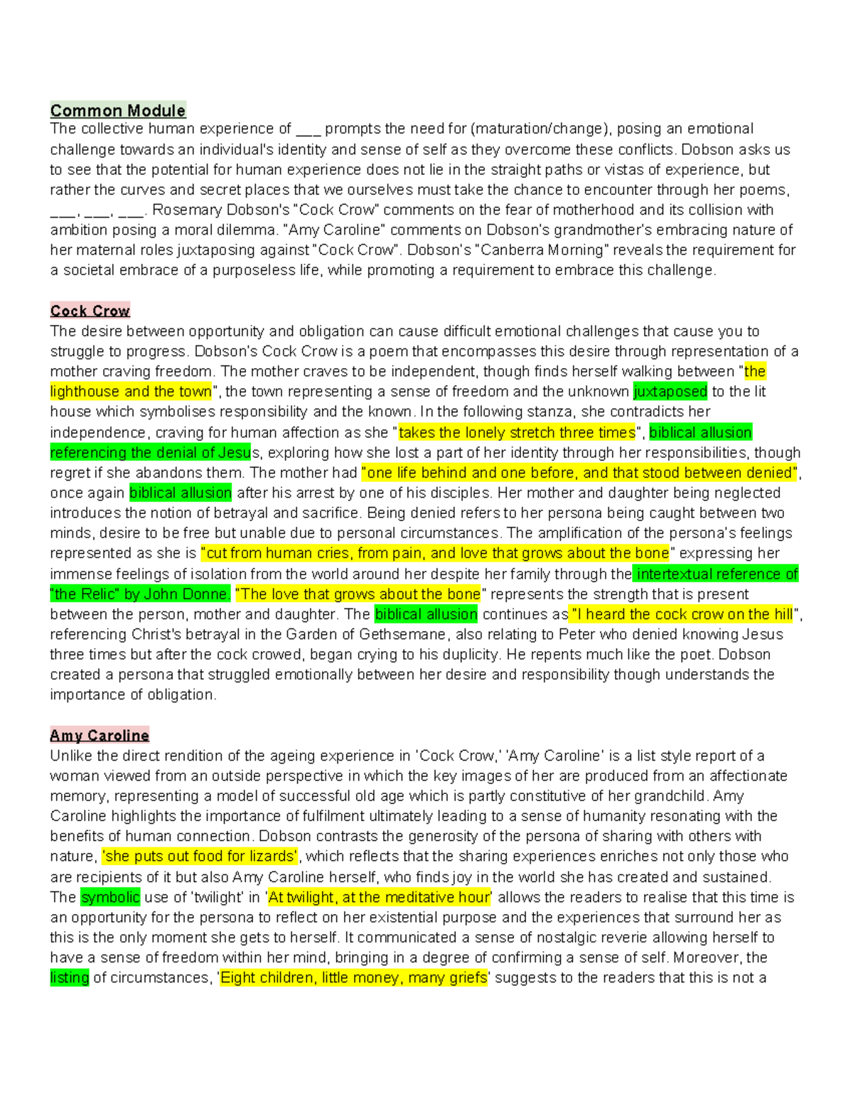 Common Module - Common Module The collective human experience of ...