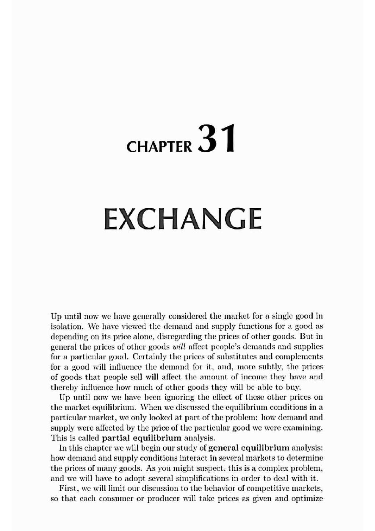 Chapter 31: Exchange and General Equilibrium Analysis - Studocu