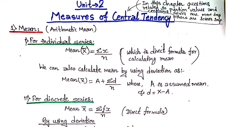 Unit 2: Measures of Central Tendency and Partition Values in Statistics ...