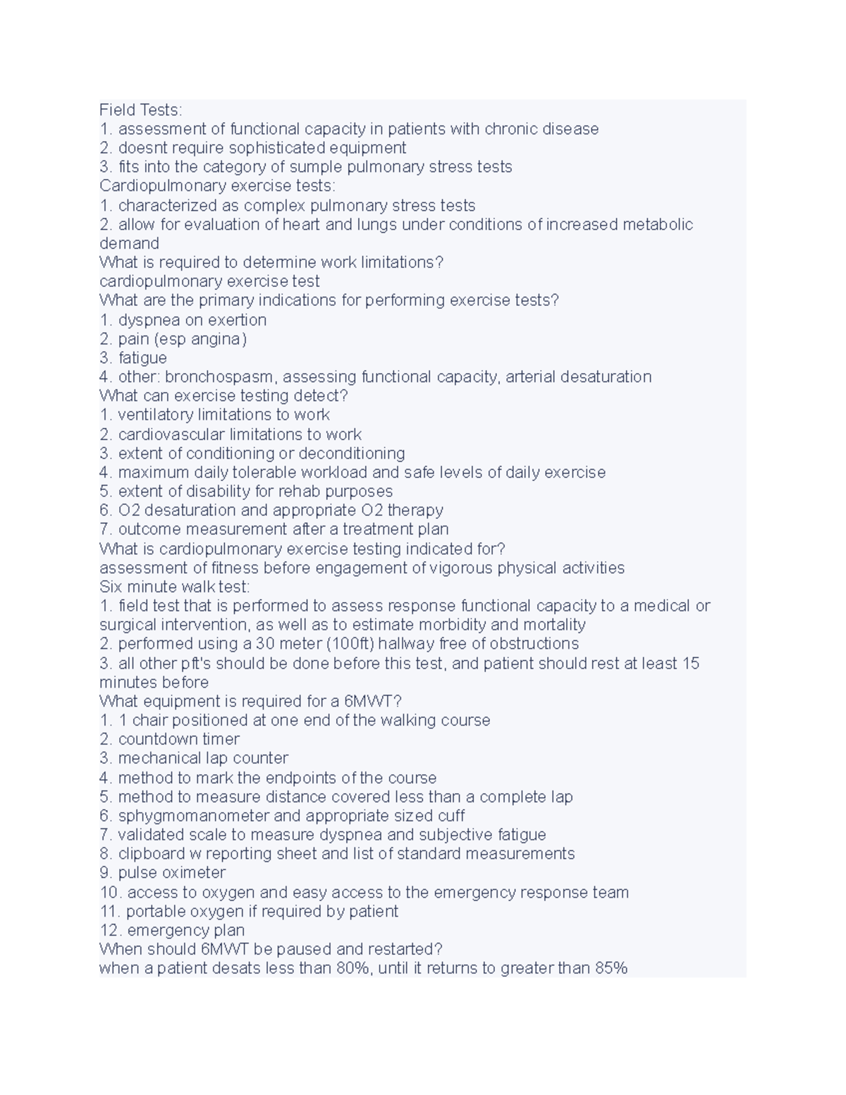 Pulmonary Function Testing Methods (PFT 3) - Lecture Notes and Insights ...