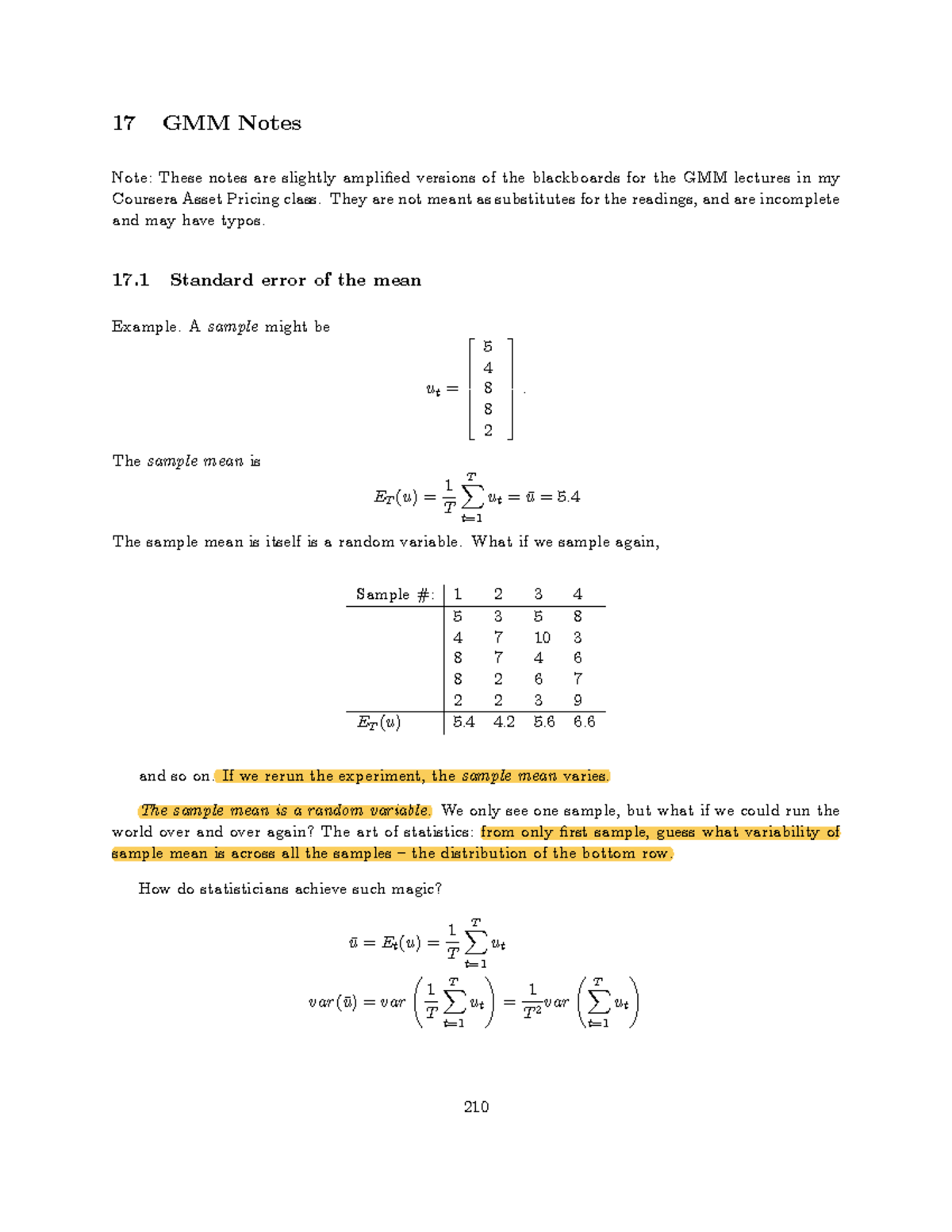 GMM Notes - GMM - 17 GMM Notes Note: These notes are slightly ampliÖed ...