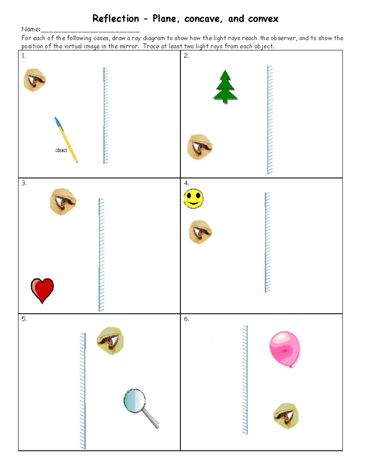 Reflection and Ray Diagram Practice - Physics 101 Homework - Studocu