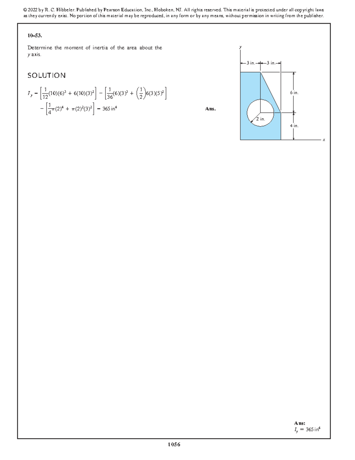 SWK 15th Ed Solution Manual - Moment of Inertia Calculation - Studocu