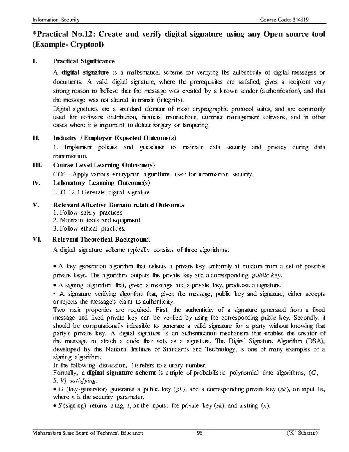 Digital Signature Creation & Verification Using Cryptool - IS 314319 ...