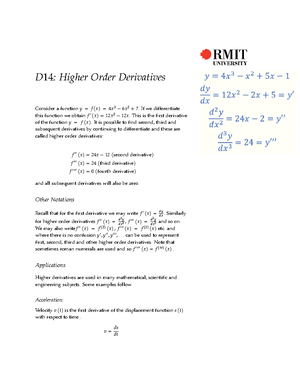 MAT438 FOUNDATION OF APPLIED MATHEMATICS CHAPTER 2: HIGHER ORDER ...