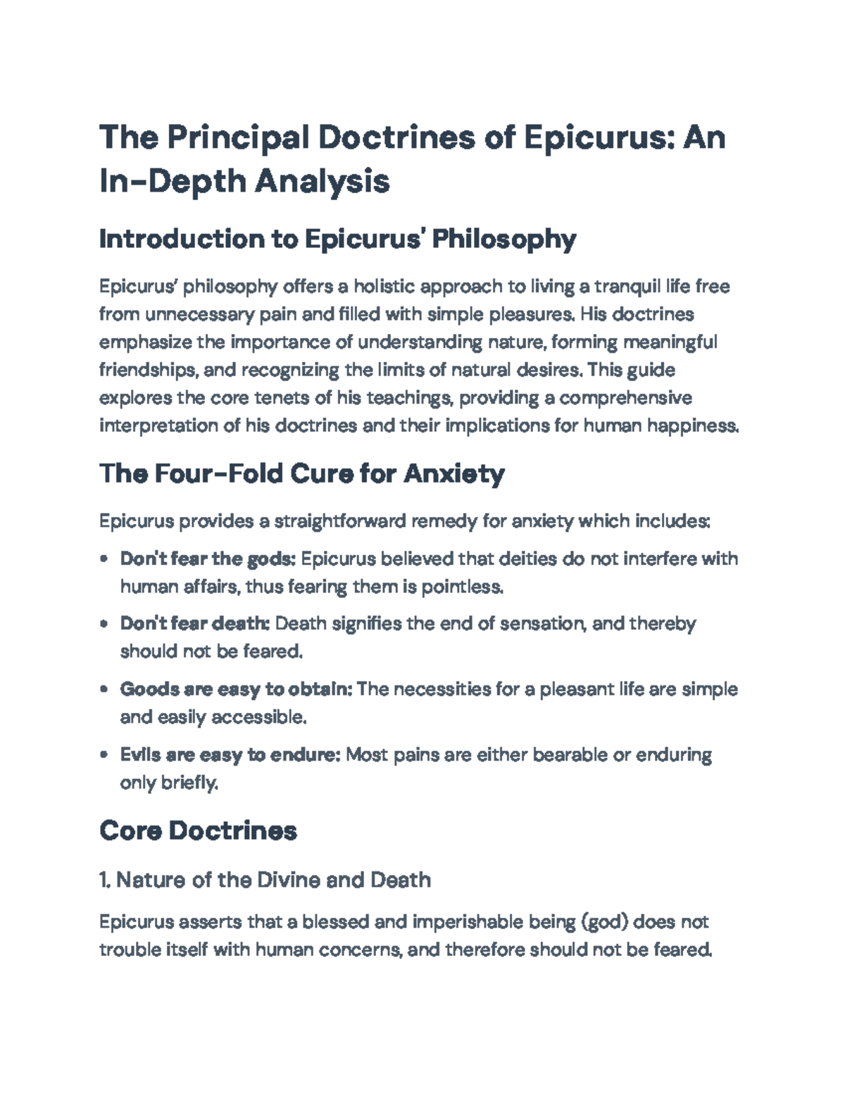 Understanding Epicurus: Core Doctrines and Philosophy for Tranquility ...