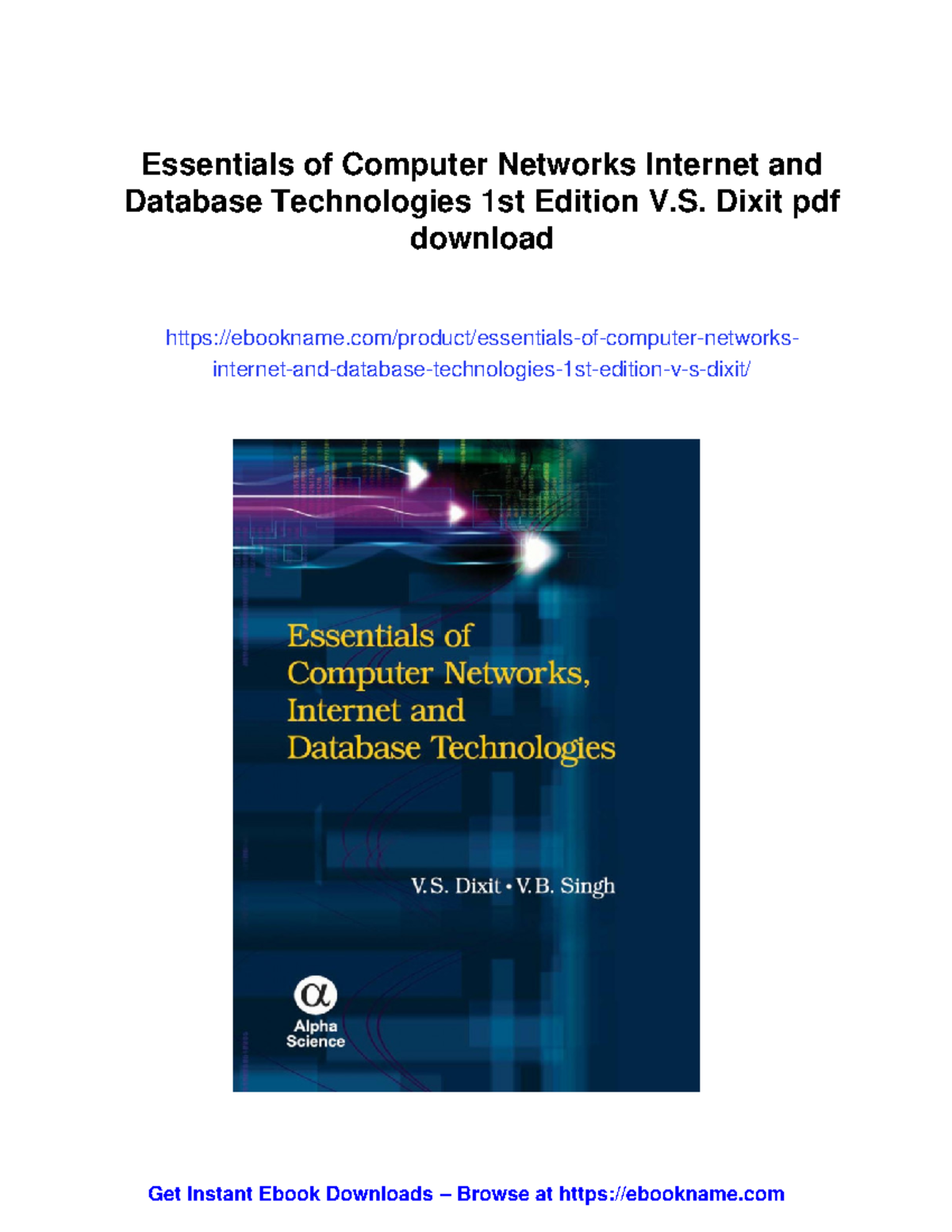 Essentials of Computer Networks, Internet & Database Tech - V.S. Dixit ...