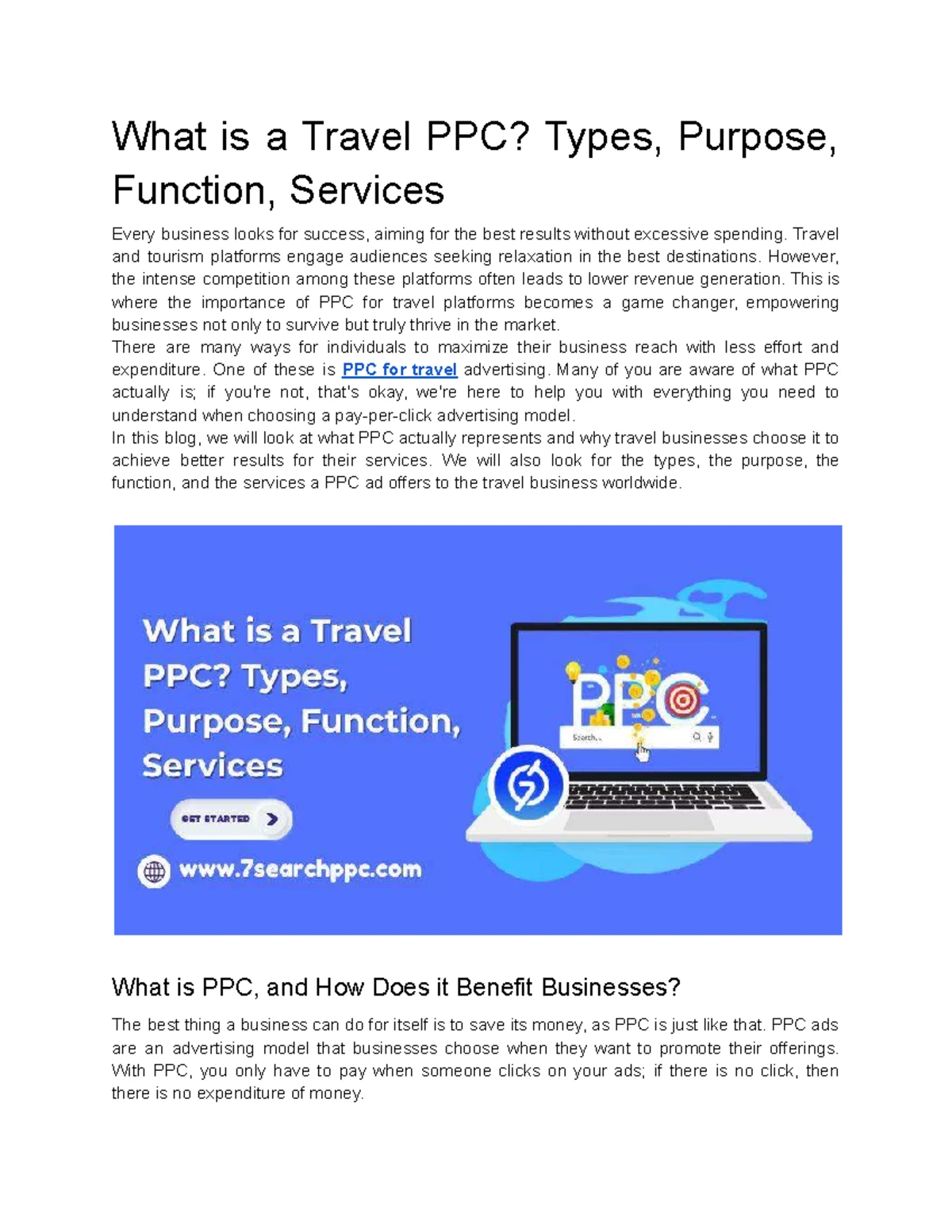 Understanding Travel PPC: Types, Purpose, and Services Explained - Studocu
