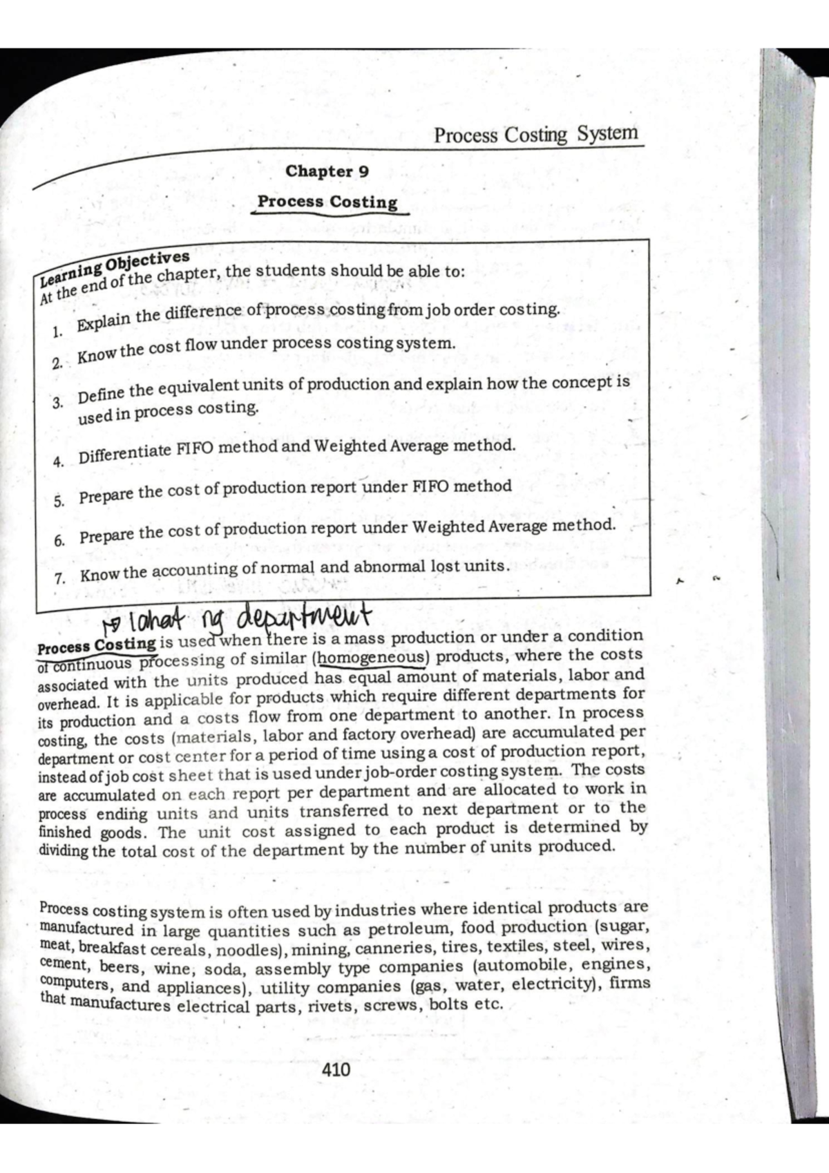 Process Costing 1 2 Know The Cost Flow Under Process Costing System