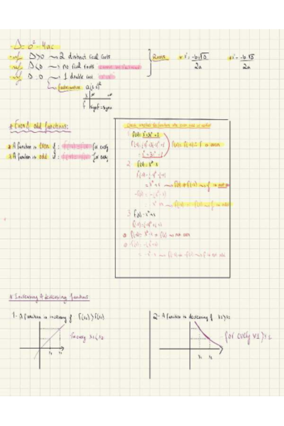 Calculus - Chapter 1: Functions, Roots, and Factorization - Studocu