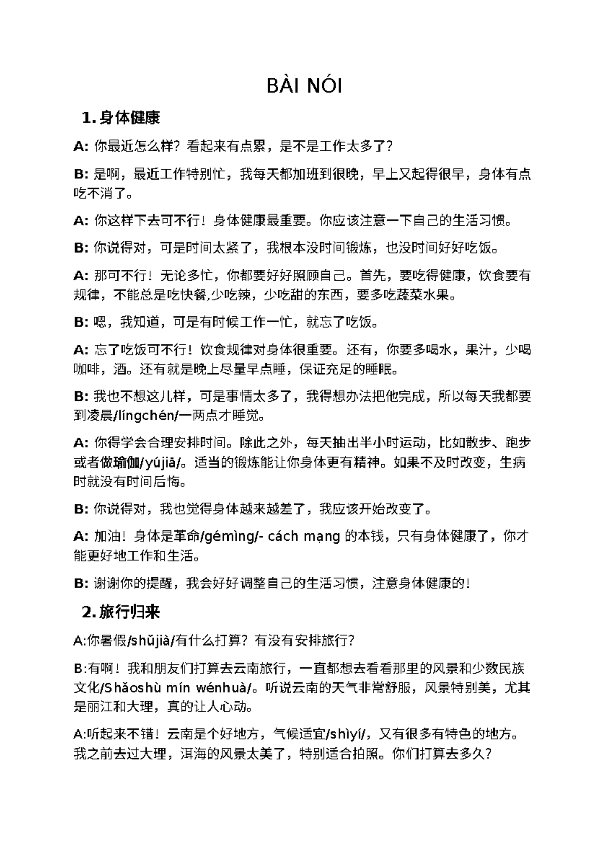 Nội dung thi nói - DJWJHDHKQH - Document Preview