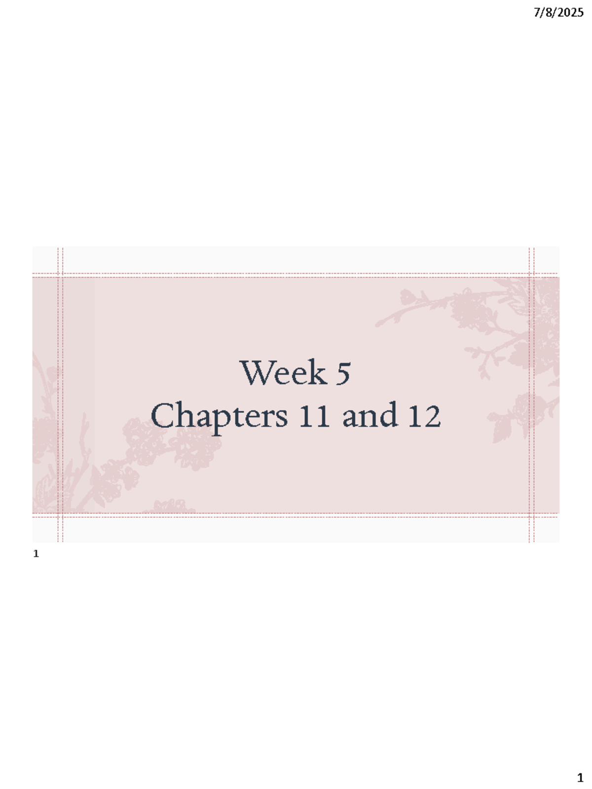 Week 5 Lecture Notes: Chapters 11 & 12 on Preexisting Conditions - Studocu