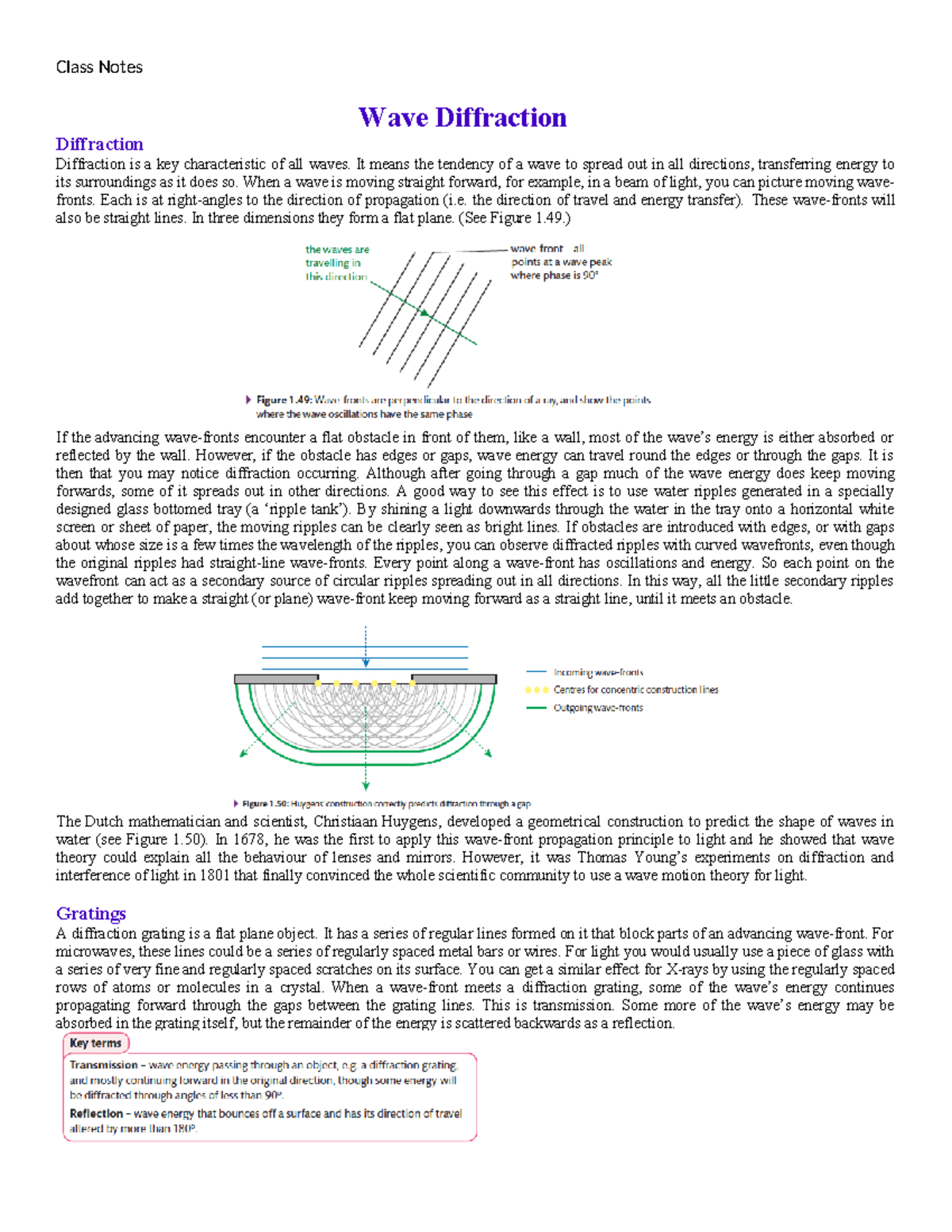 Wave Diffraction - Wave Diffraction Diffraction Diffraction is a key ...