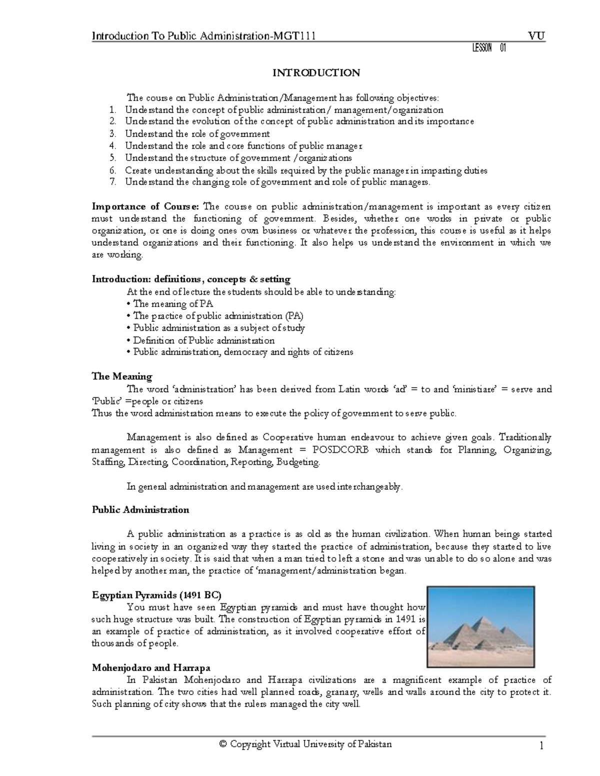 Public Administration Lecture Notes VU: Overview & Key Concepts - Studocu