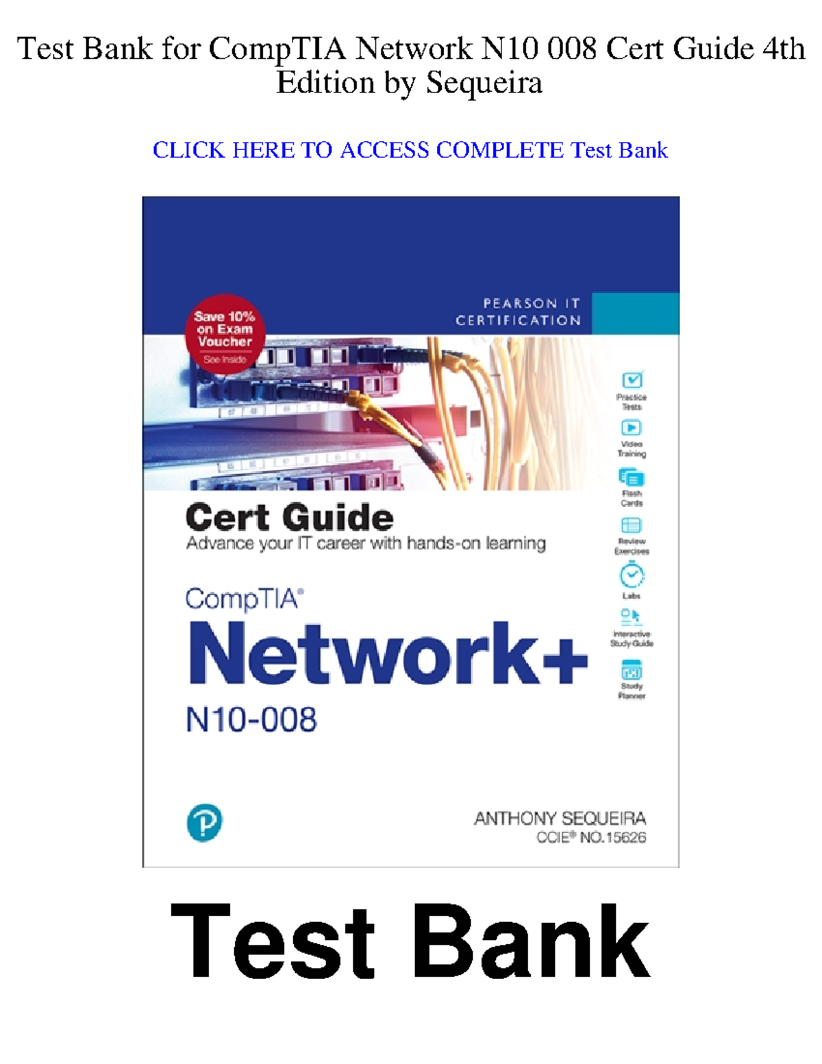 9780137449804-TEST-BANK - Test Bank for CompTIA Network N10 008 Cert ...