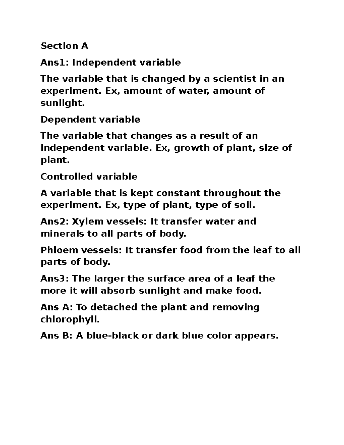 Science - Hehebejeheb: Variables, Plant Growth, and Sound Waves - Studocu