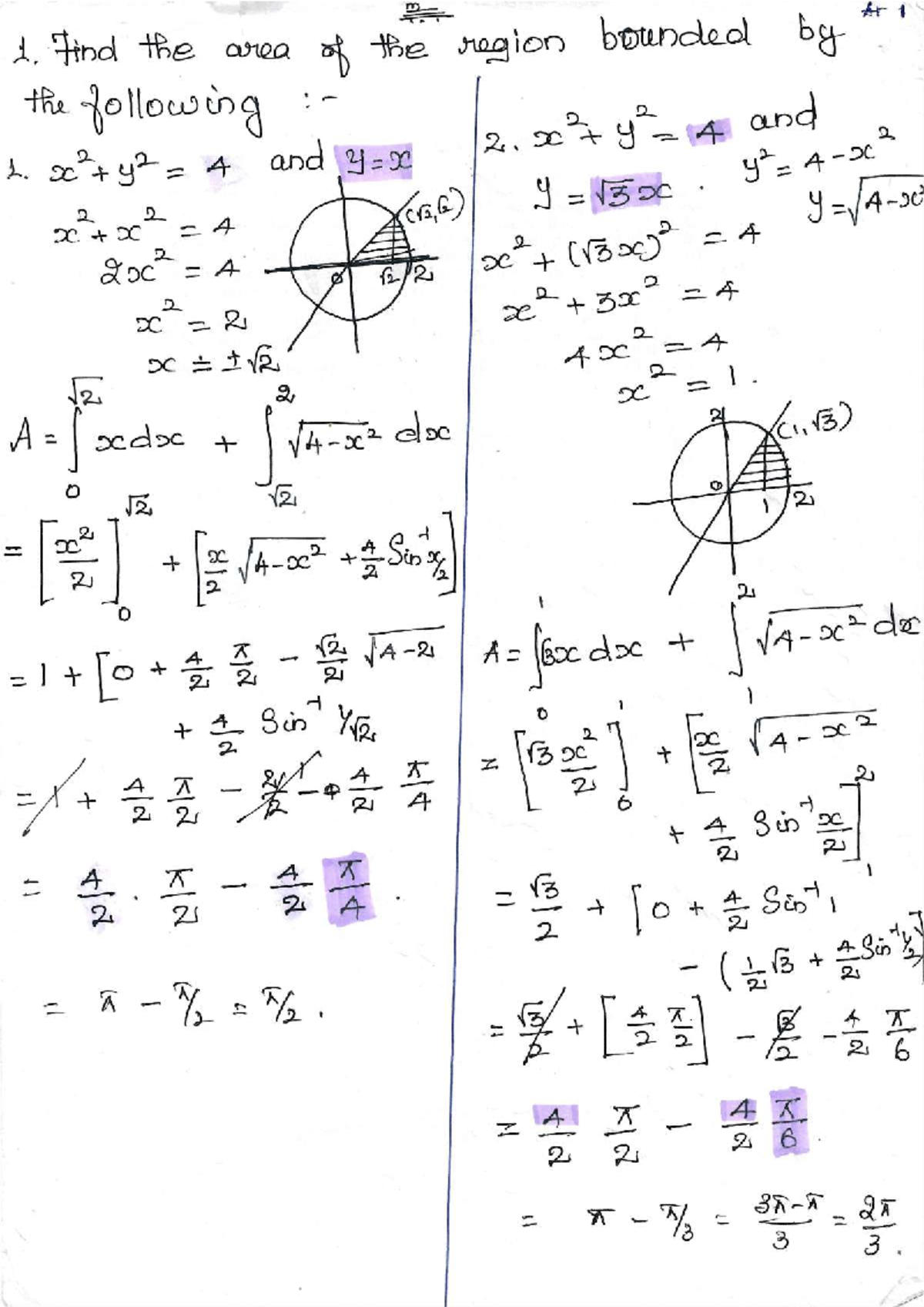 Chapter 8 - Area Calculations and Integration Techniques (5 Marks ...