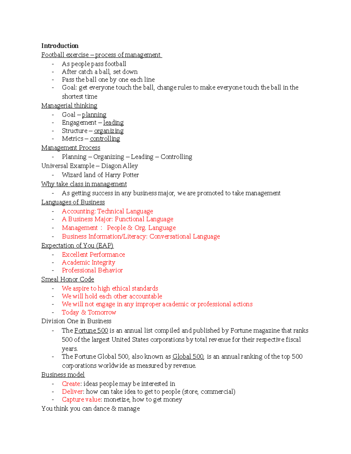 MGMT 301 Exam 1 Study Notes: Management Concepts & Practices - Studocu