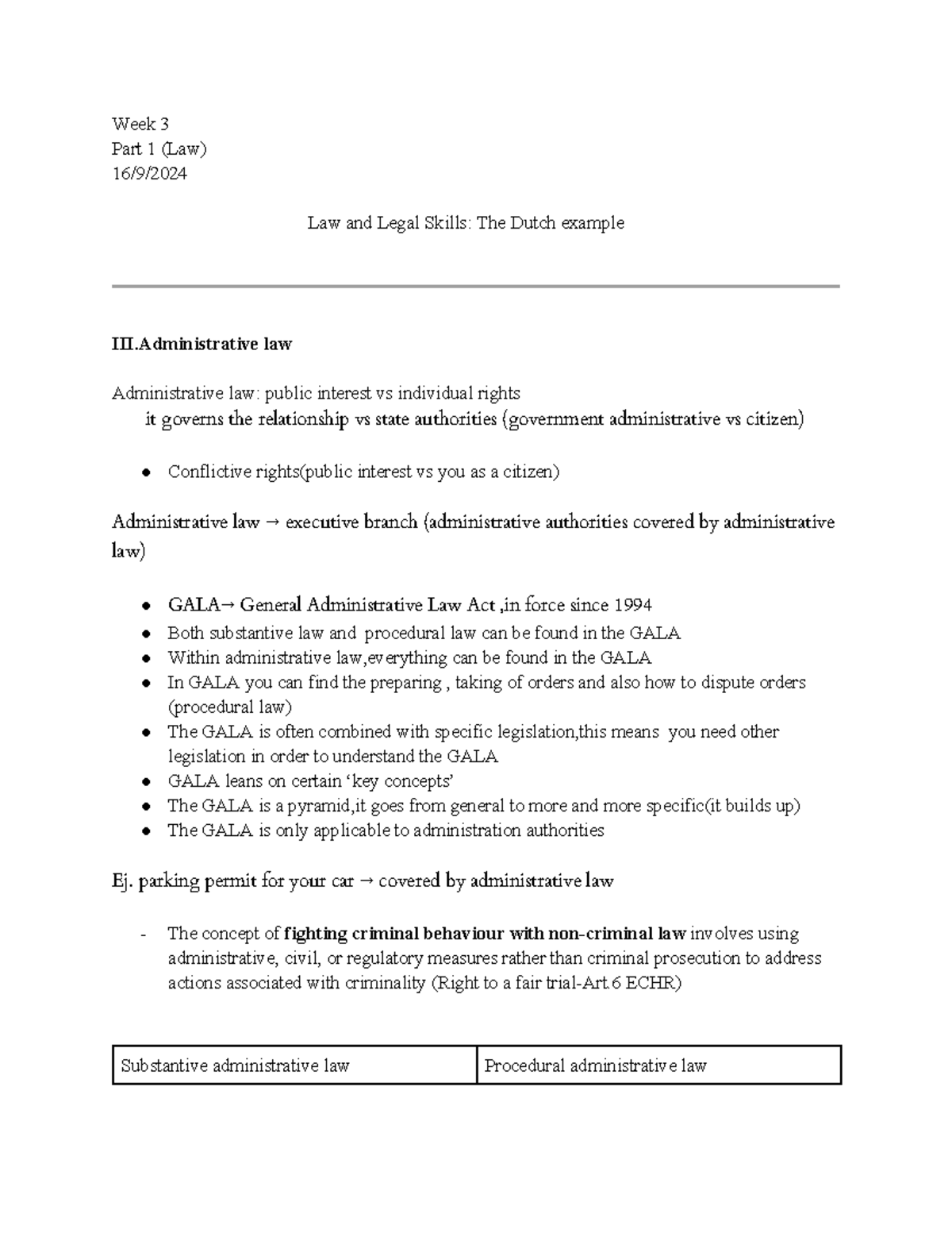 Week 3 Administrative Law Notes (Law) - GALA Overview and Key Concepts ...