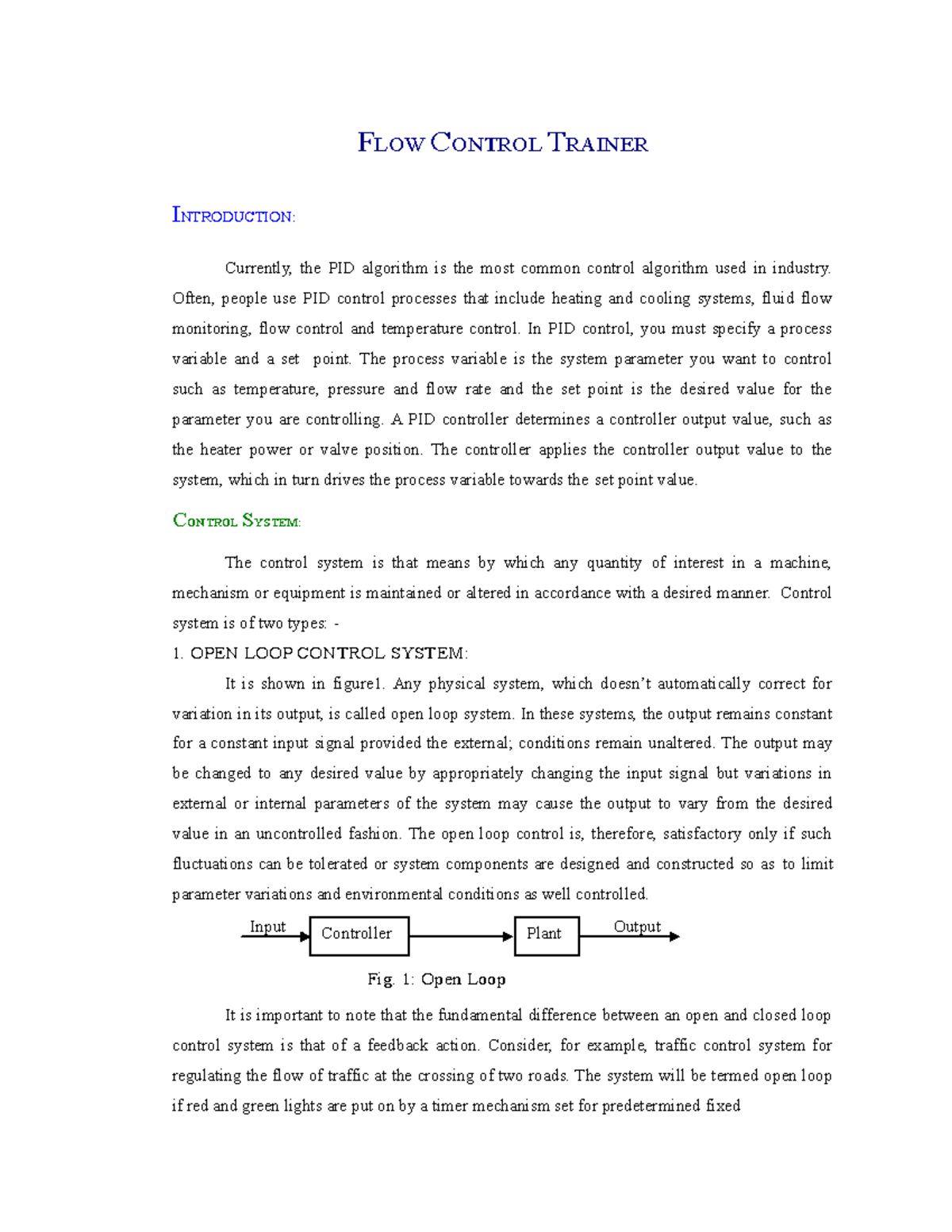 Flow Control Trainer-process control lab - Engineering Graphics - Studocu