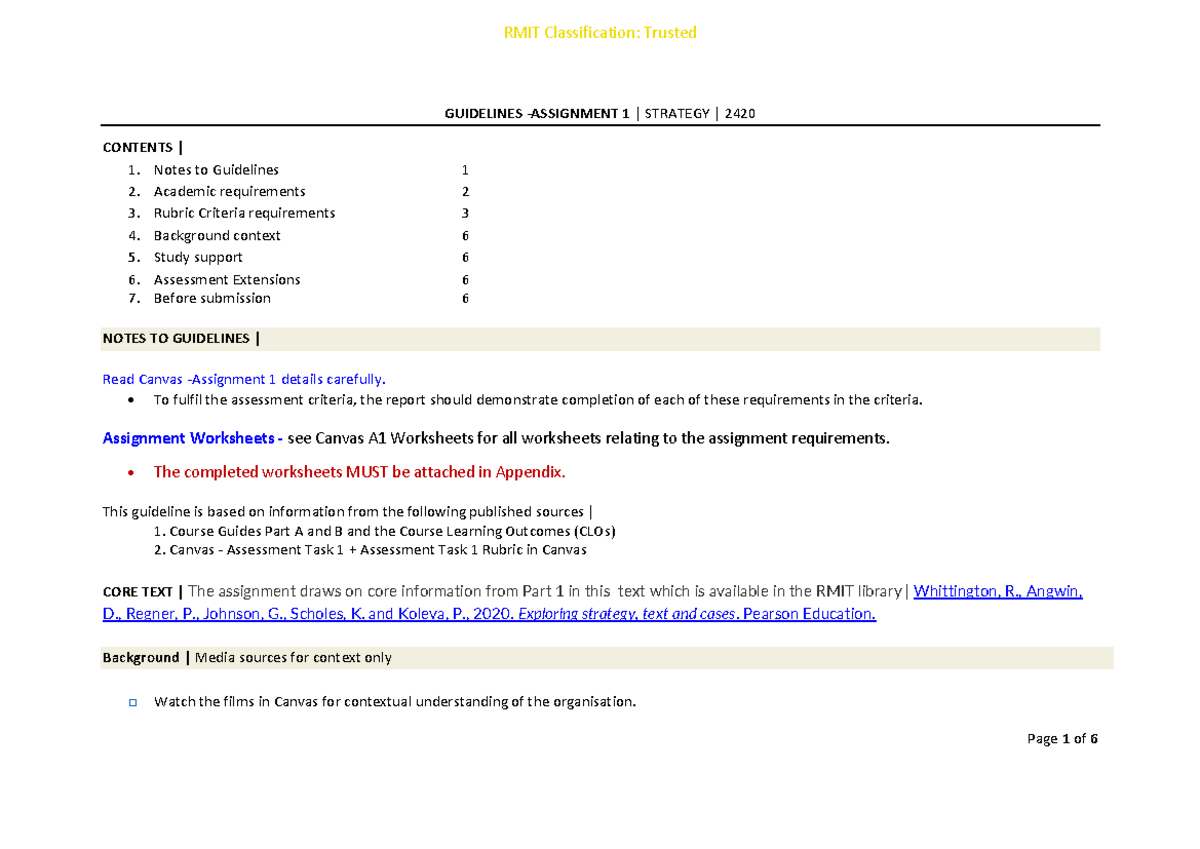 A1 Guidelines for BUSM3200 Strategy Assignment 2420-3 - Studocu