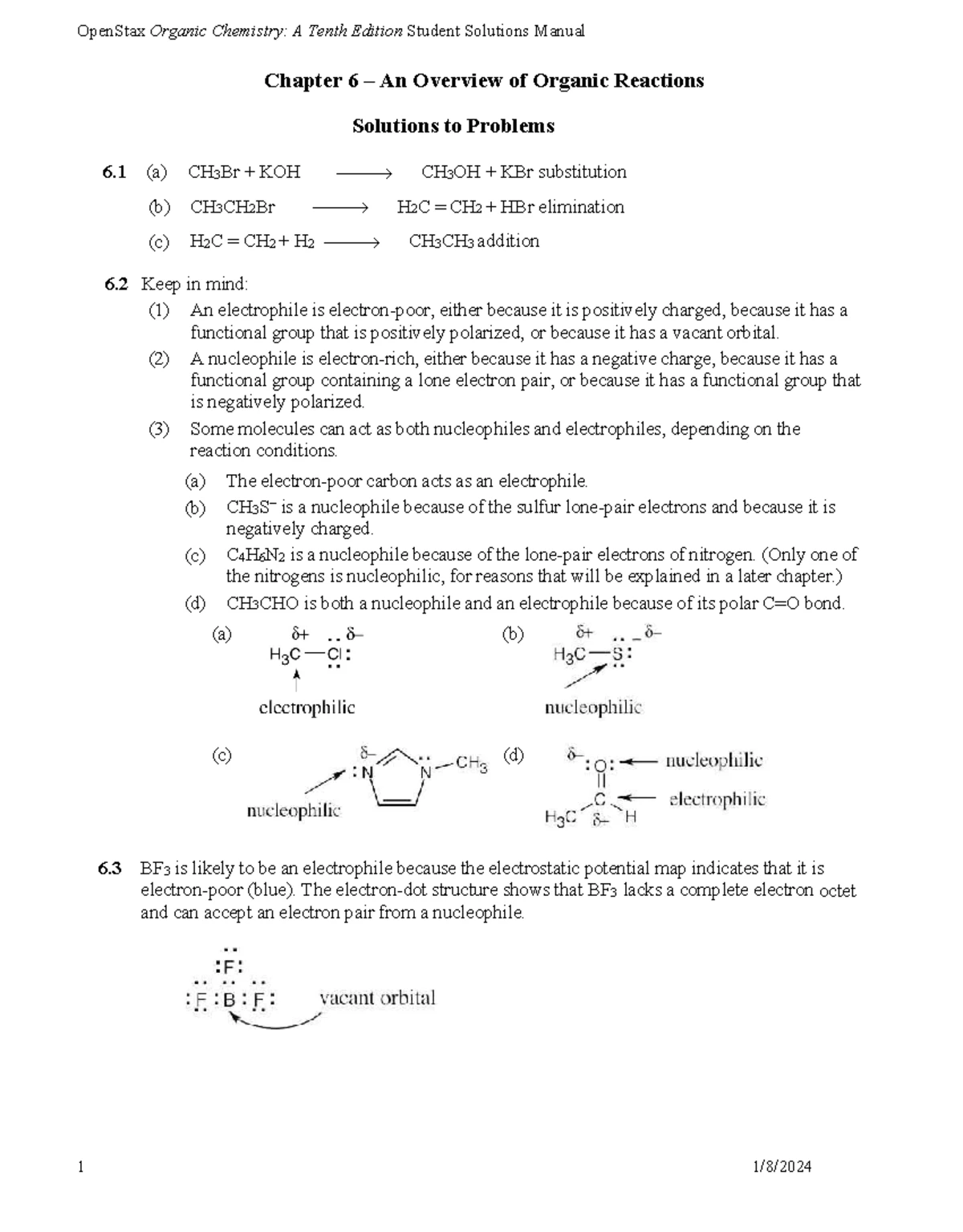 OpenStax Organic Chemistry 10e: Solutions Manual Chapter 7 - Alkenes ...