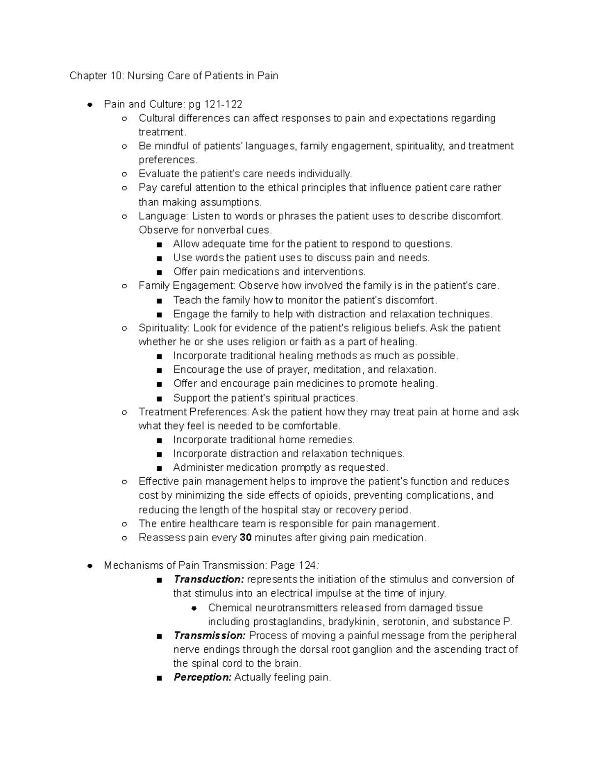 Nursing 101: Final Exam Study Guide on Pain Management & Immune ...